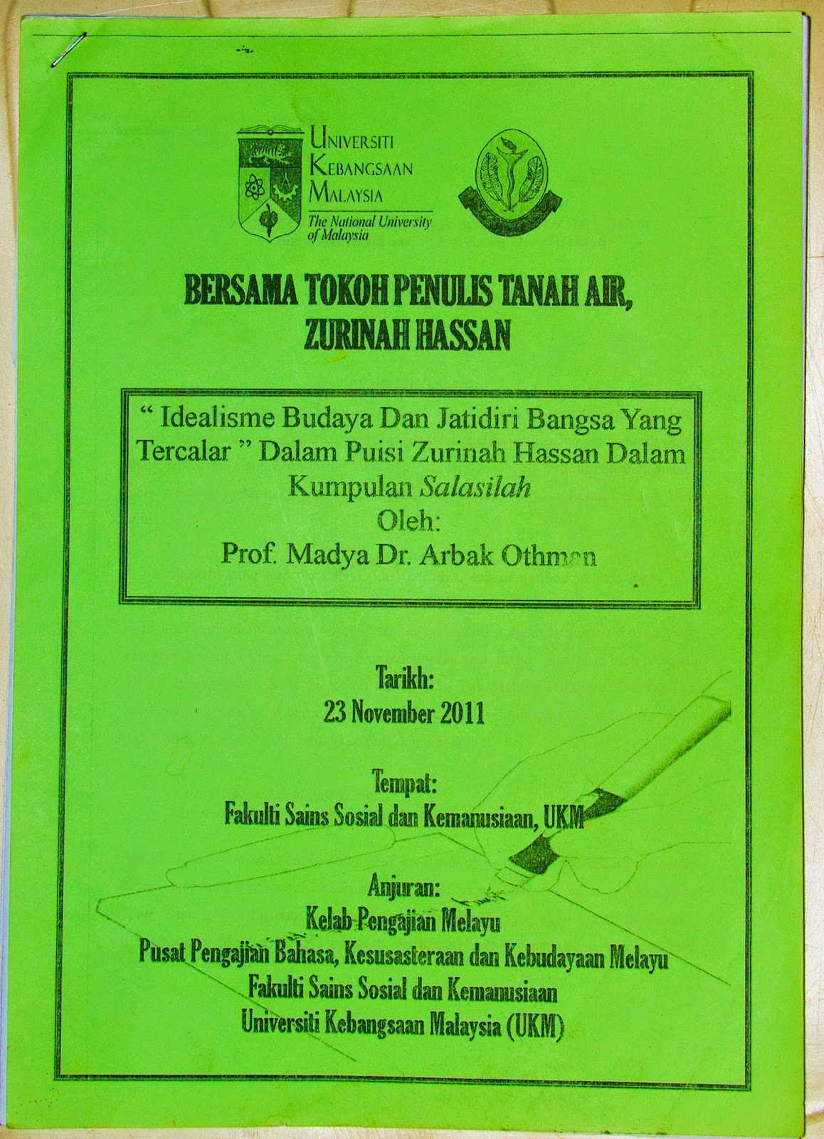 Bersama Tokoh Penulis Tanah Air